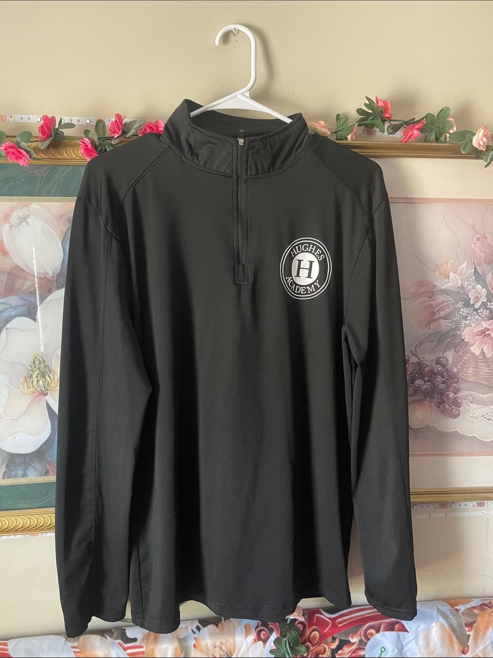 Classic Black Quarter-Zip Pullover